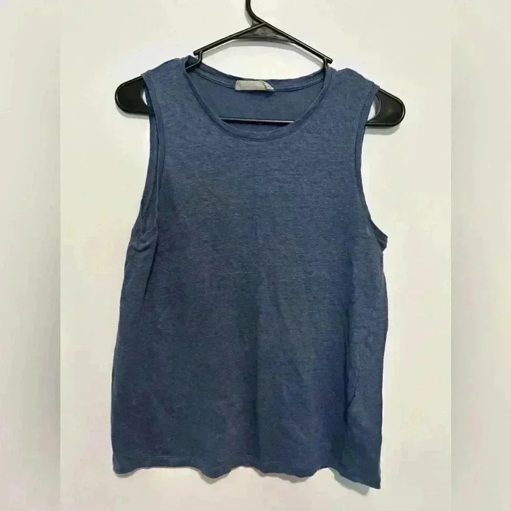 Everlane Womens Tank Top Blue Size S 100% Linen